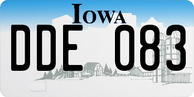 IA license plate DDE083
