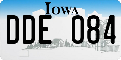 IA license plate DDE084