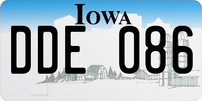 IA license plate DDE086