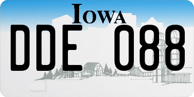 IA license plate DDE088