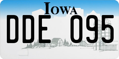 IA license plate DDE095