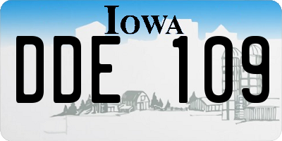 IA license plate DDE109