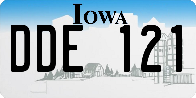 IA license plate DDE121