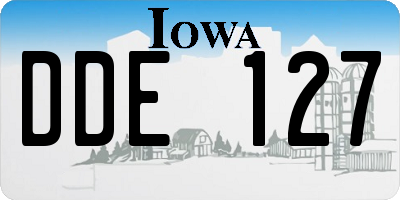 IA license plate DDE127
