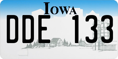 IA license plate DDE133