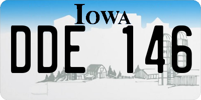 IA license plate DDE146