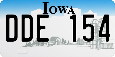 IA license plate DDE154
