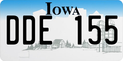IA license plate DDE155