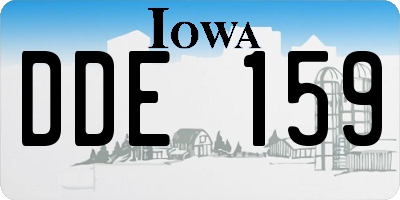 IA license plate DDE159