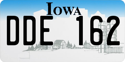 IA license plate DDE162