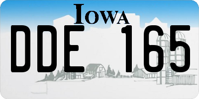 IA license plate DDE165