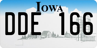 IA license plate DDE166
