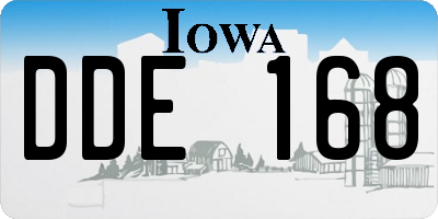 IA license plate DDE168