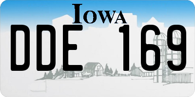 IA license plate DDE169