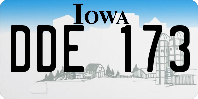 IA license plate DDE173