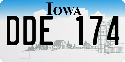 IA license plate DDE174