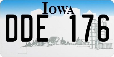 IA license plate DDE176