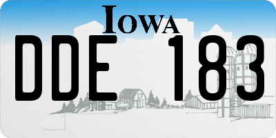 IA license plate DDE183