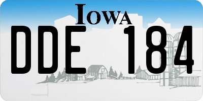 IA license plate DDE184