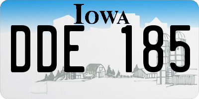 IA license plate DDE185