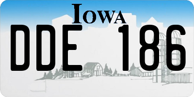 IA license plate DDE186
