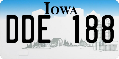 IA license plate DDE188