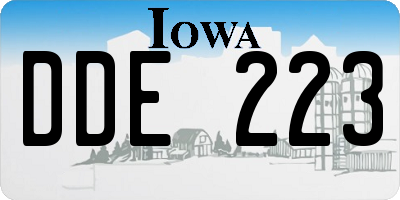 IA license plate DDE223