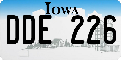 IA license plate DDE226