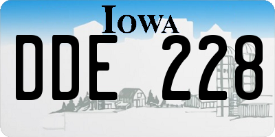 IA license plate DDE228