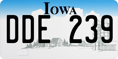 IA license plate DDE239