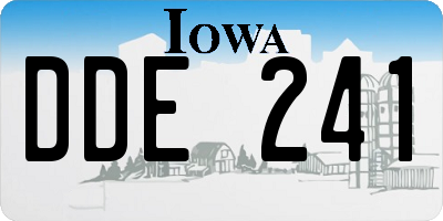 IA license plate DDE241