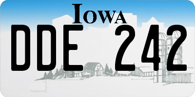 IA license plate DDE242