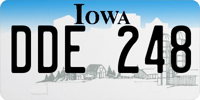 IA license plate DDE248