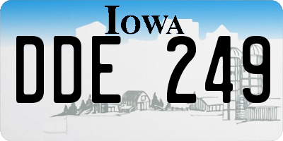 IA license plate DDE249