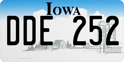 IA license plate DDE252