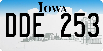 IA license plate DDE253
