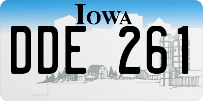 IA license plate DDE261
