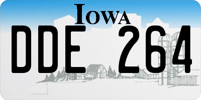 IA license plate DDE264