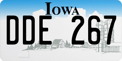 IA license plate DDE267