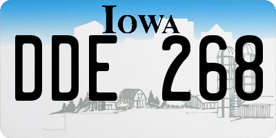 IA license plate DDE268