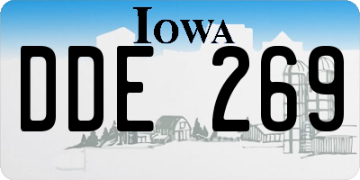 IA license plate DDE269