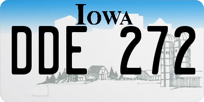 IA license plate DDE272