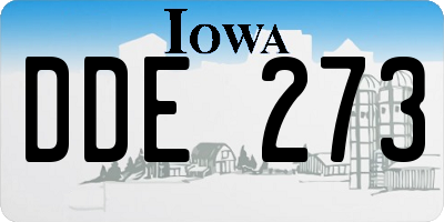 IA license plate DDE273