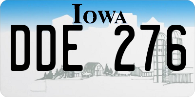 IA license plate DDE276