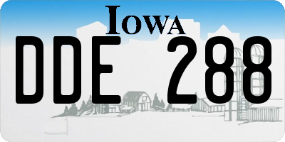 IA license plate DDE288