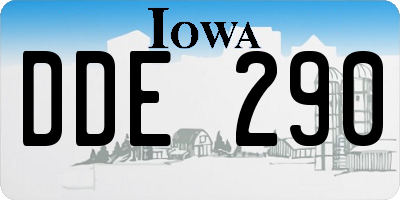 IA license plate DDE290