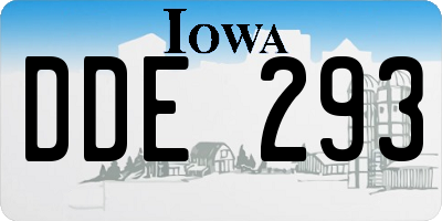 IA license plate DDE293