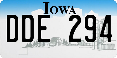 IA license plate DDE294