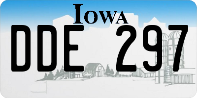 IA license plate DDE297