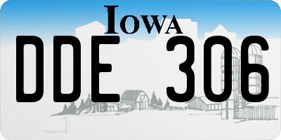 IA license plate DDE306